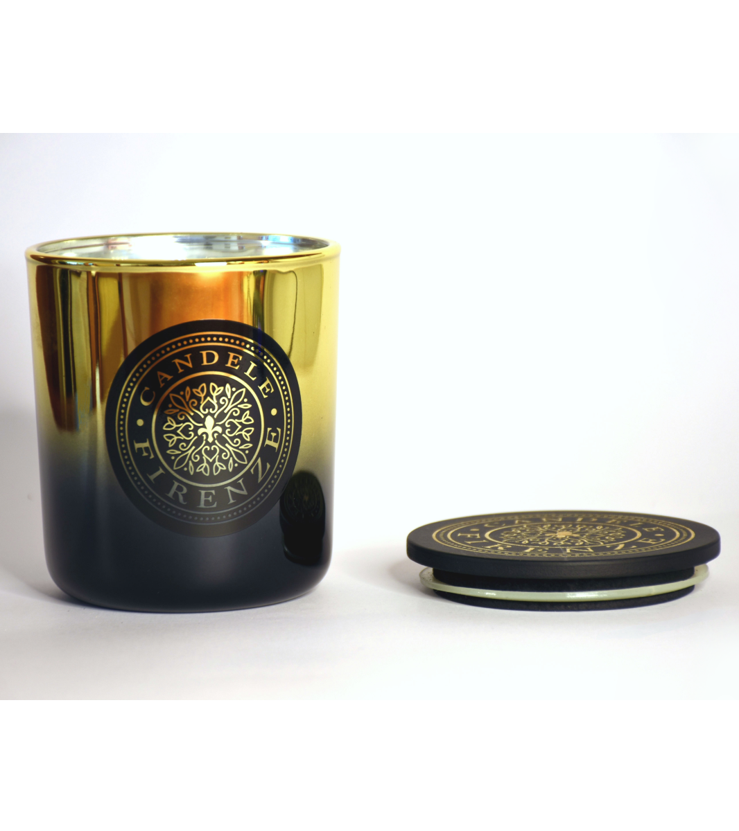 Candele Firenze Glass (gold metallic shaded)