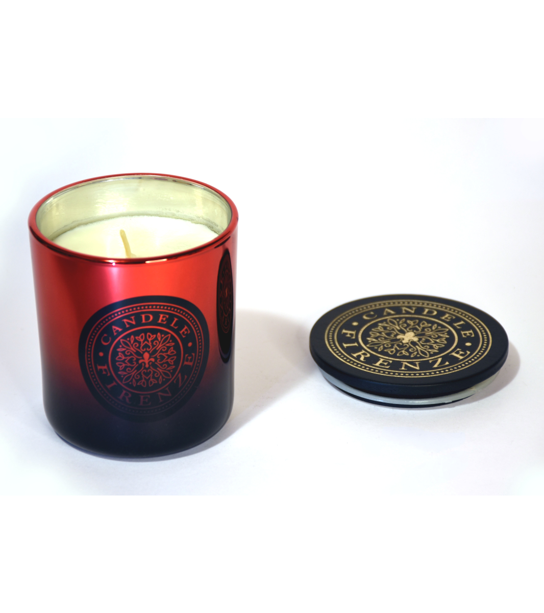 Свеќа Candele Firenze Glass (металик црвена засенчена)
