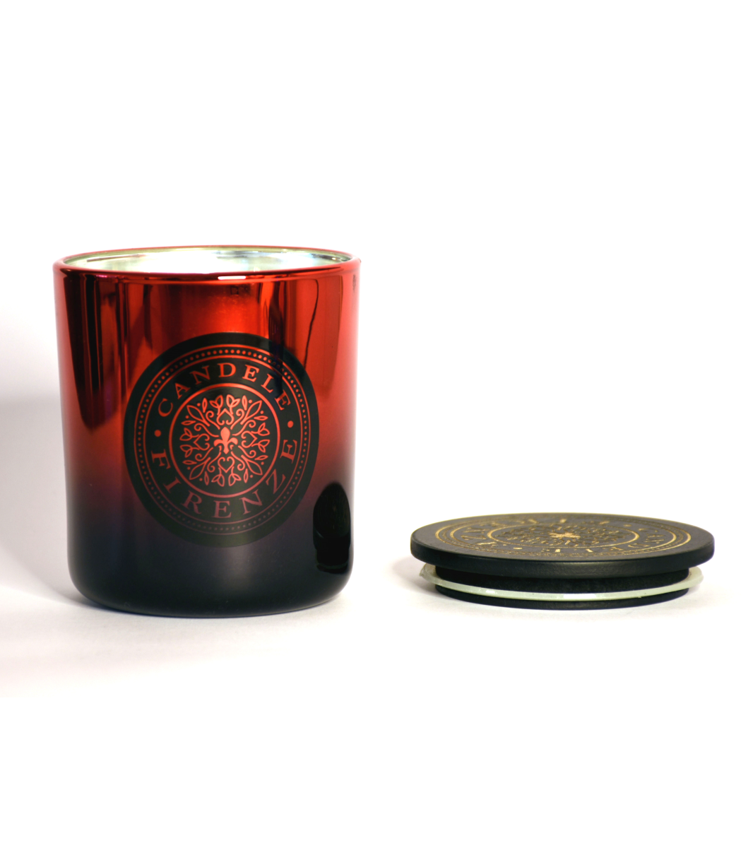 Свеќа Candele Firenze Glass (металик црвена засенчена)