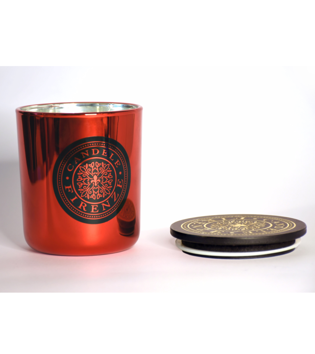 Свеќа Candele Firenze Glass (металик црвена)
